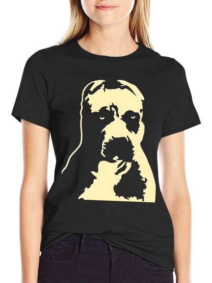 Camiseta Negra con Diseño de Pitbull