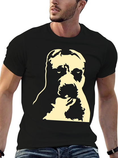 Camiseta Negra con Diseño de Pitbull