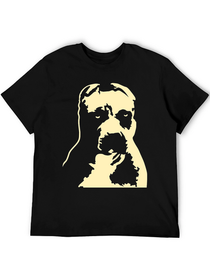 Camiseta Negra con Diseño de Pitbull