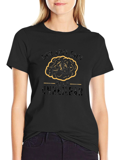 Camiseta Negra Der Arzt Sagt Humor Alemán