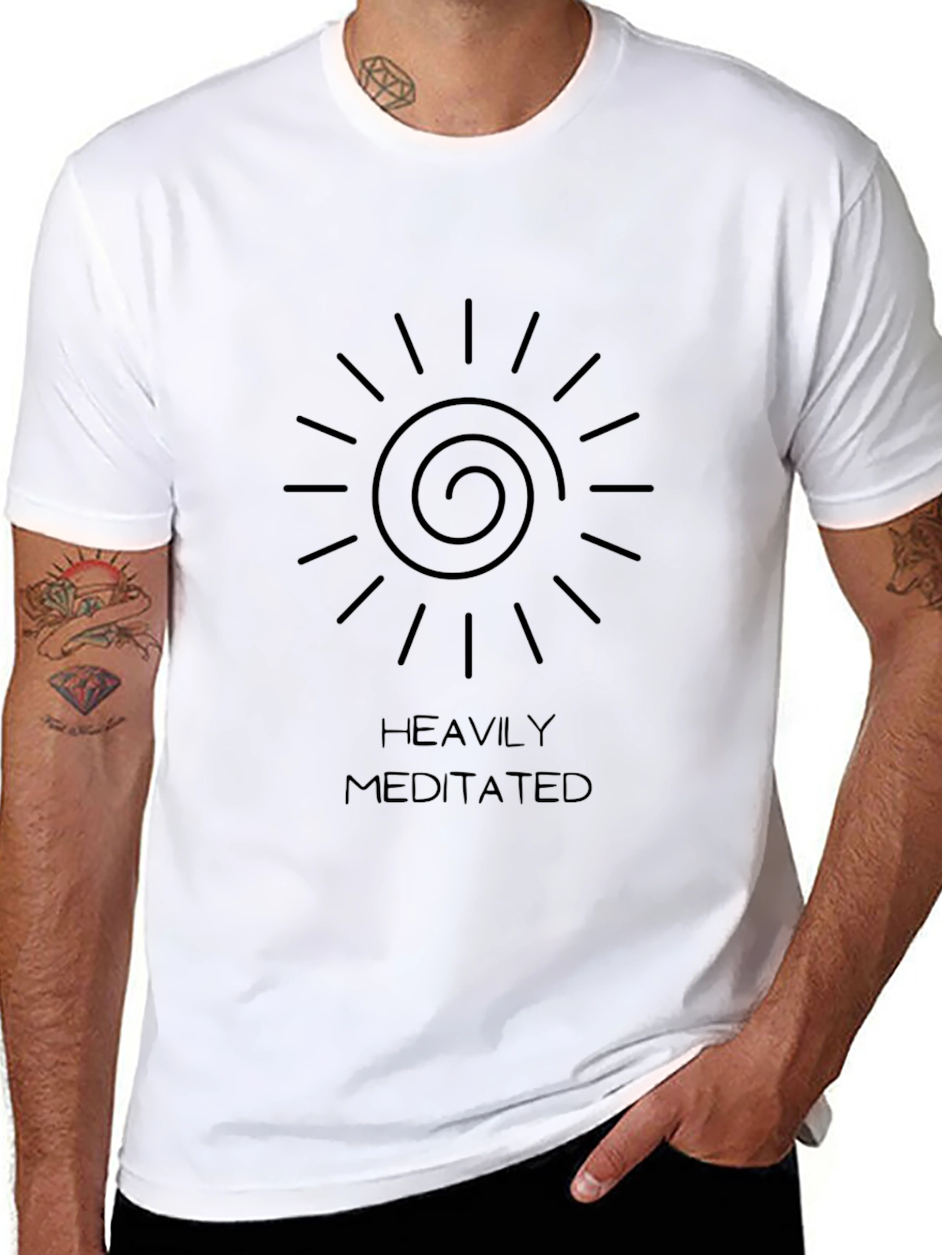 Camiseta Negra Heavily Meditated