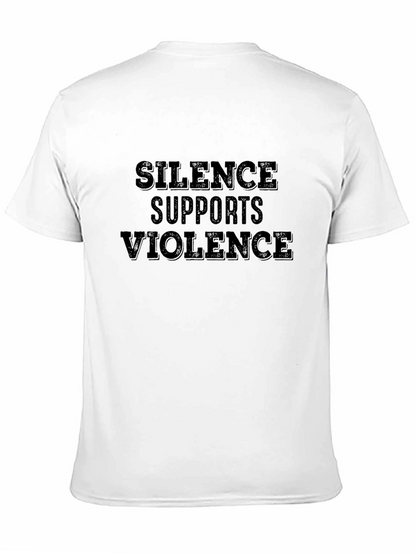 Camiseta Negra: El Silencio Apoya la Violencia