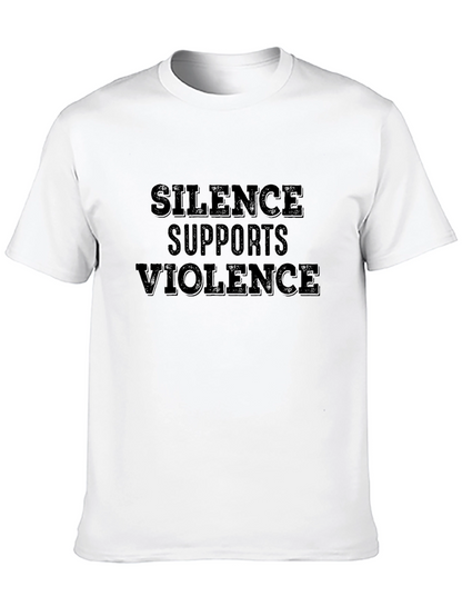 Camiseta Negra: El Silencio Apoya la Violencia