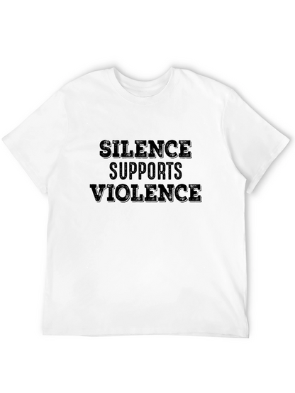 Camiseta Negra: El Silencio Apoya la Violencia
