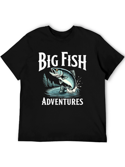 Camiseta Negra Big Fish Adventures para Hombre