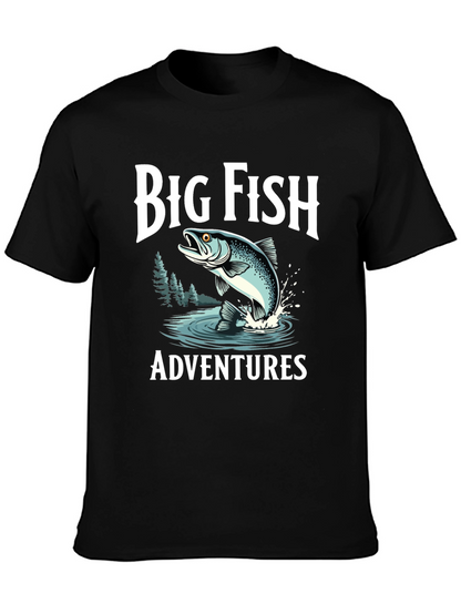Camiseta Negra Big Fish Adventures para Hombre
