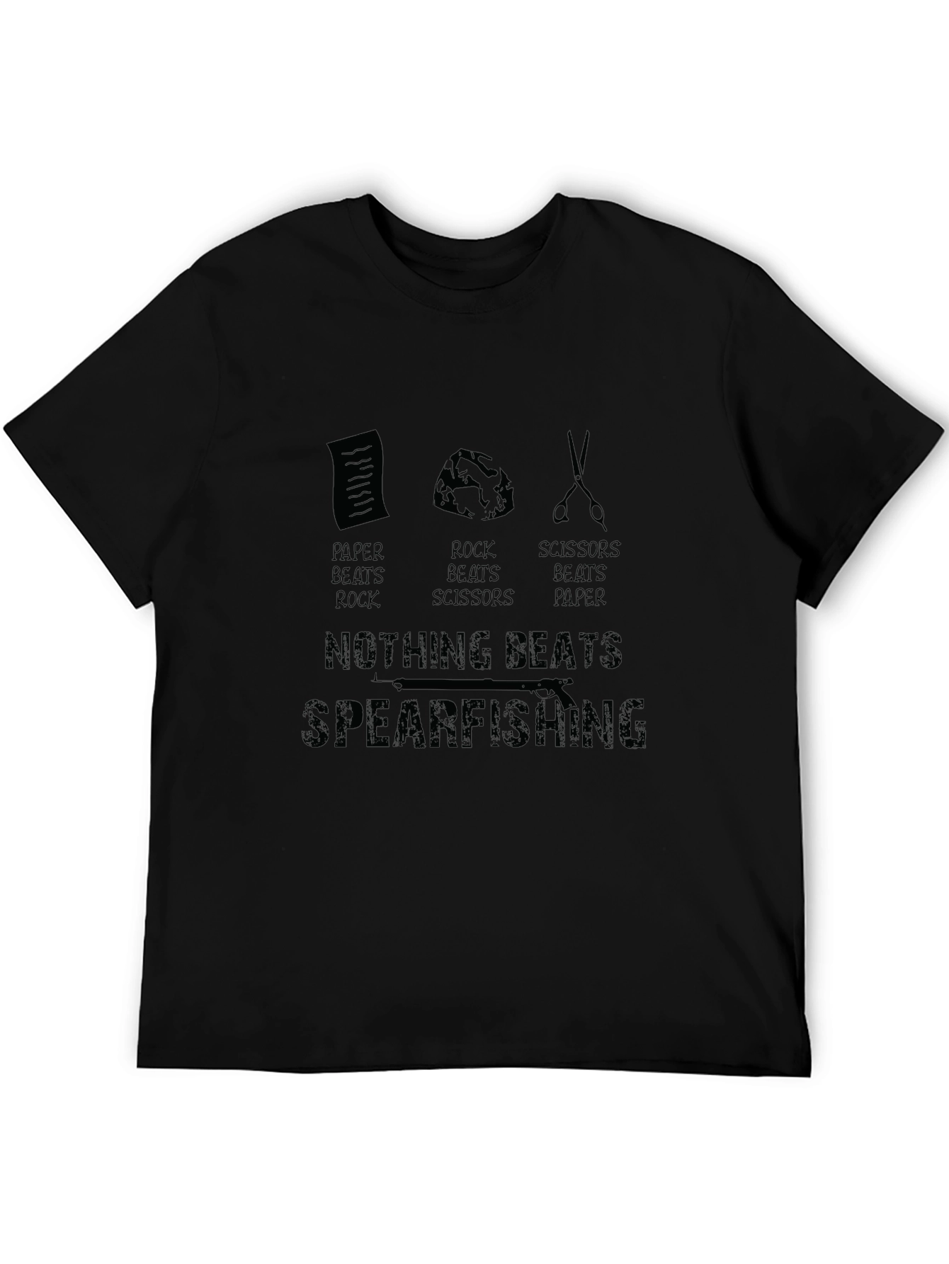 Camiseta Negra Divertida - Nada Supera la Pesca Submarina