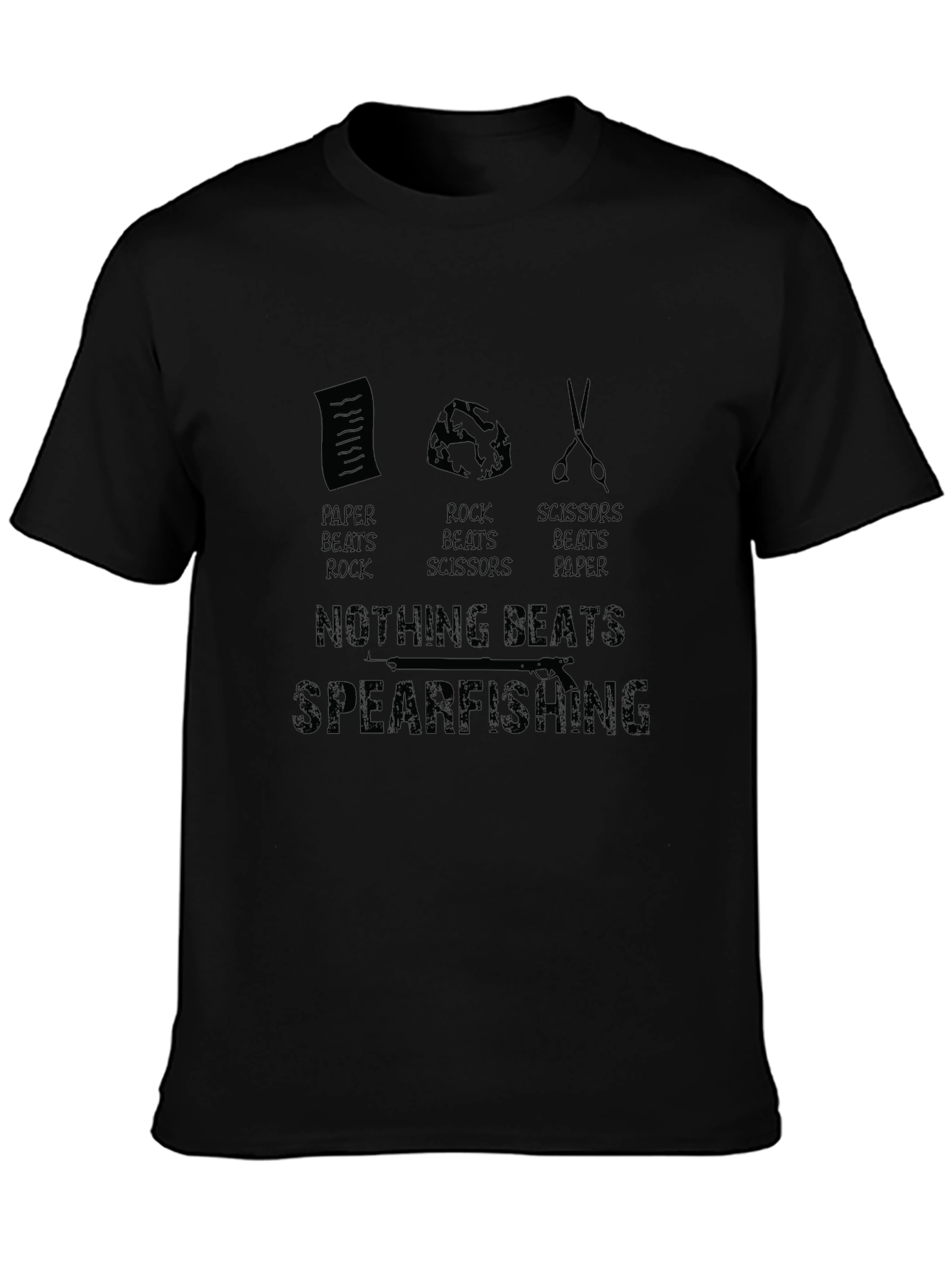 Camiseta Negra Divertida - Nada Supera la Pesca Submarina