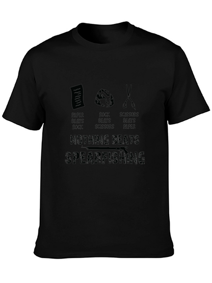 Camiseta Negra Divertida - Nada Supera la Pesca Submarina