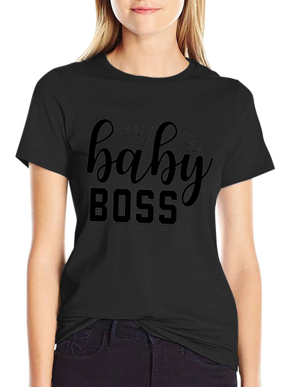 Camiseta Negra Baby Boss para Bebé con Estilo