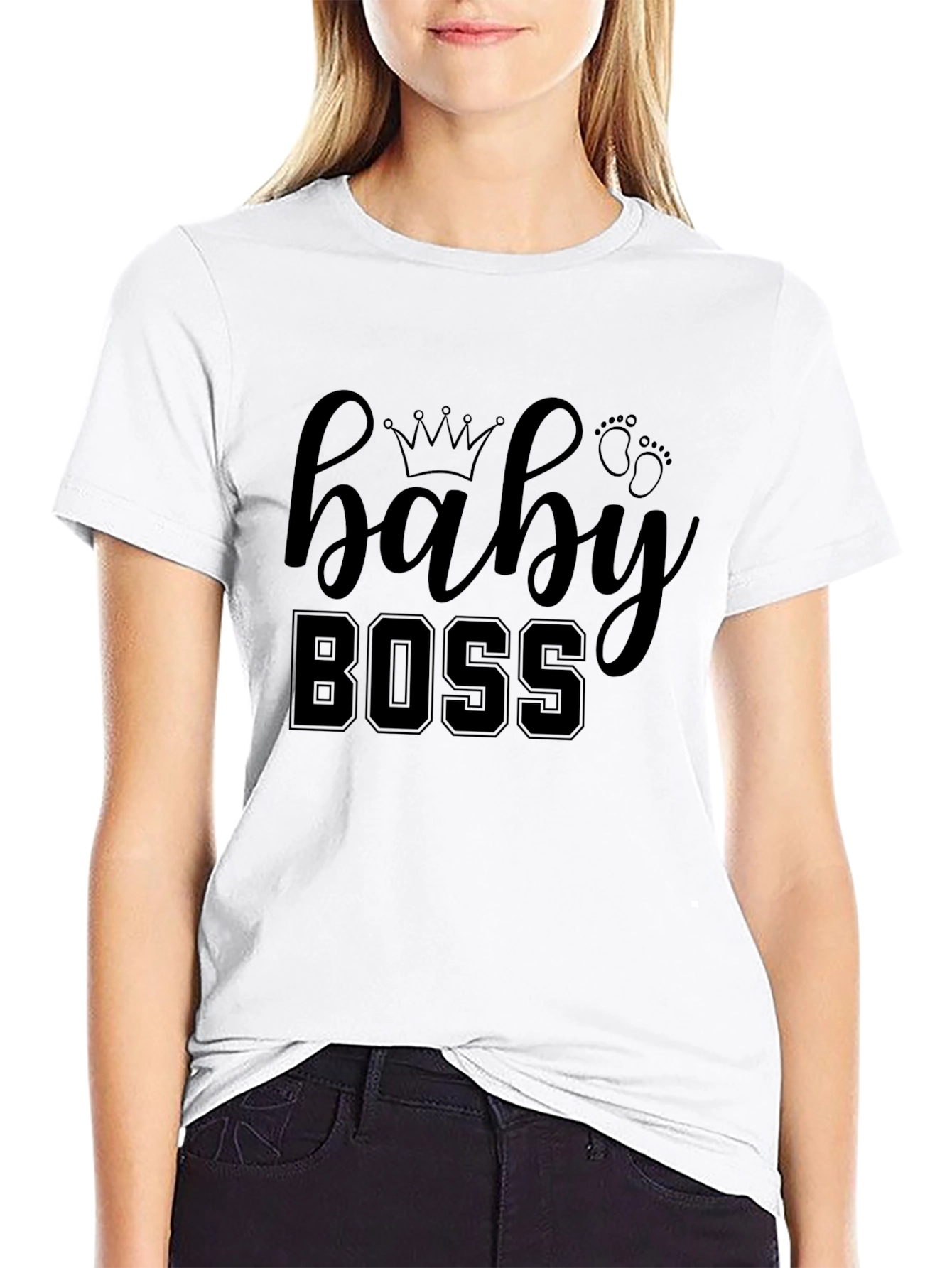 Camiseta Negra Baby Boss para Bebé con Estilo