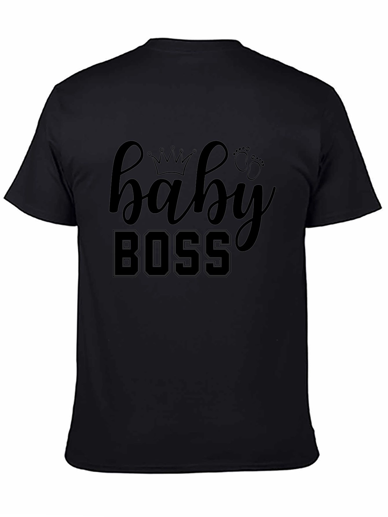 Camiseta Negra Baby Boss para Bebé con Estilo
