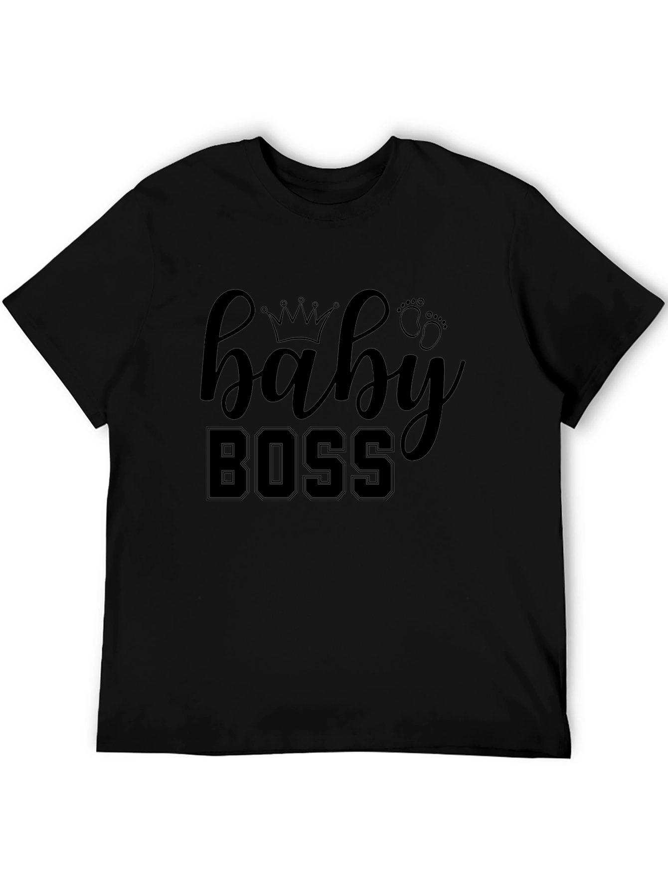 Camiseta Negra Baby Boss para Bebé con Estilo