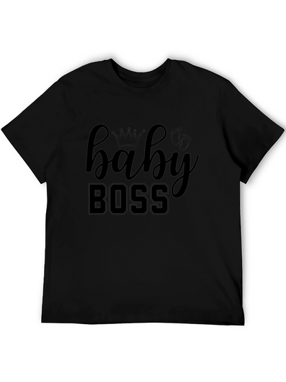 Camiseta Negra Baby Boss para Bebé con Estilo
