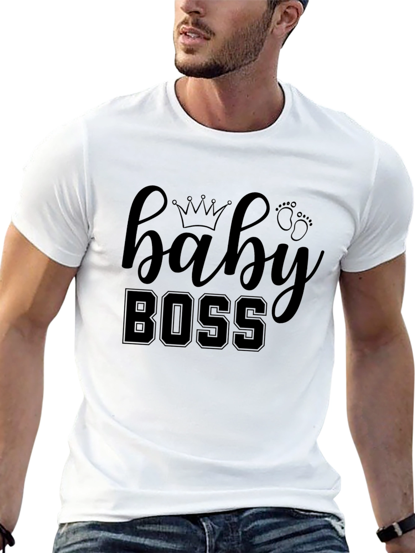 Camiseta Negra Baby Boss para Bebé con Estilo