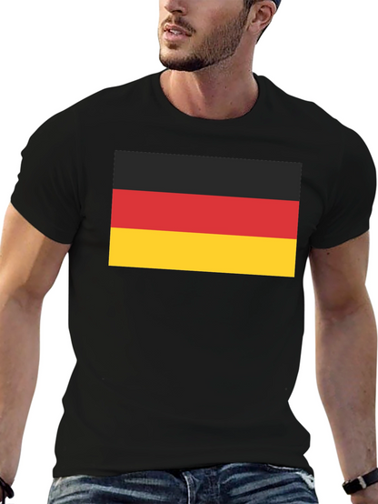 Camiseta Negra con Bandera de Alemania