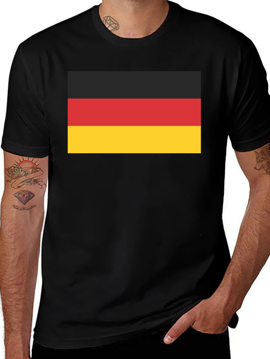 Camiseta Negra con Bandera de Alemania