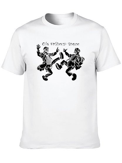 Camiseta Negra con Estampado Old Folks Dance