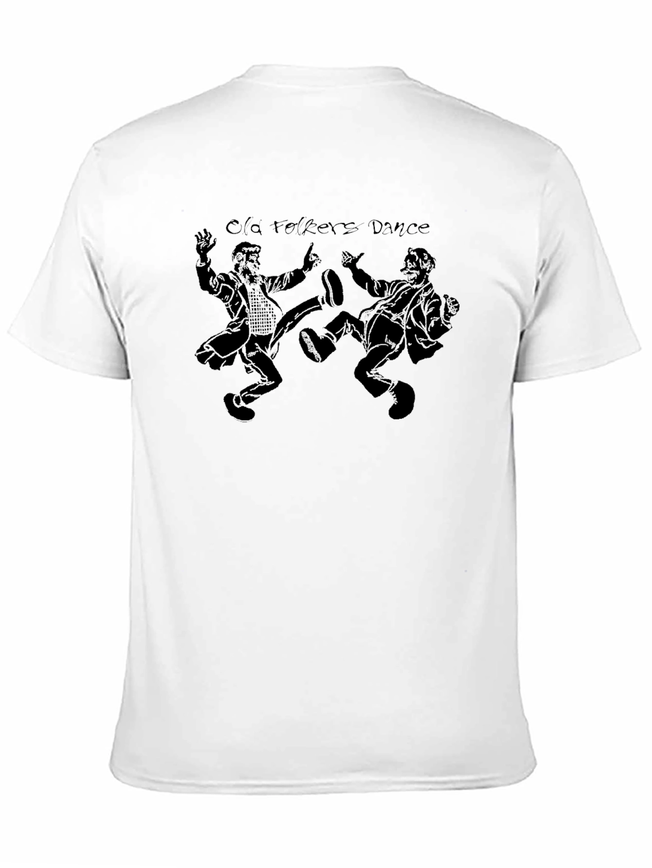 Camiseta Negra con Estampado Old Folks Dance
