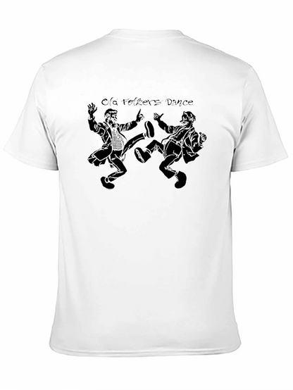 Camiseta Negra con Estampado Old Folks Dance