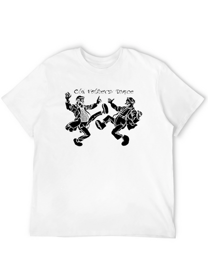 Camiseta Negra con Estampado Old Folks Dance