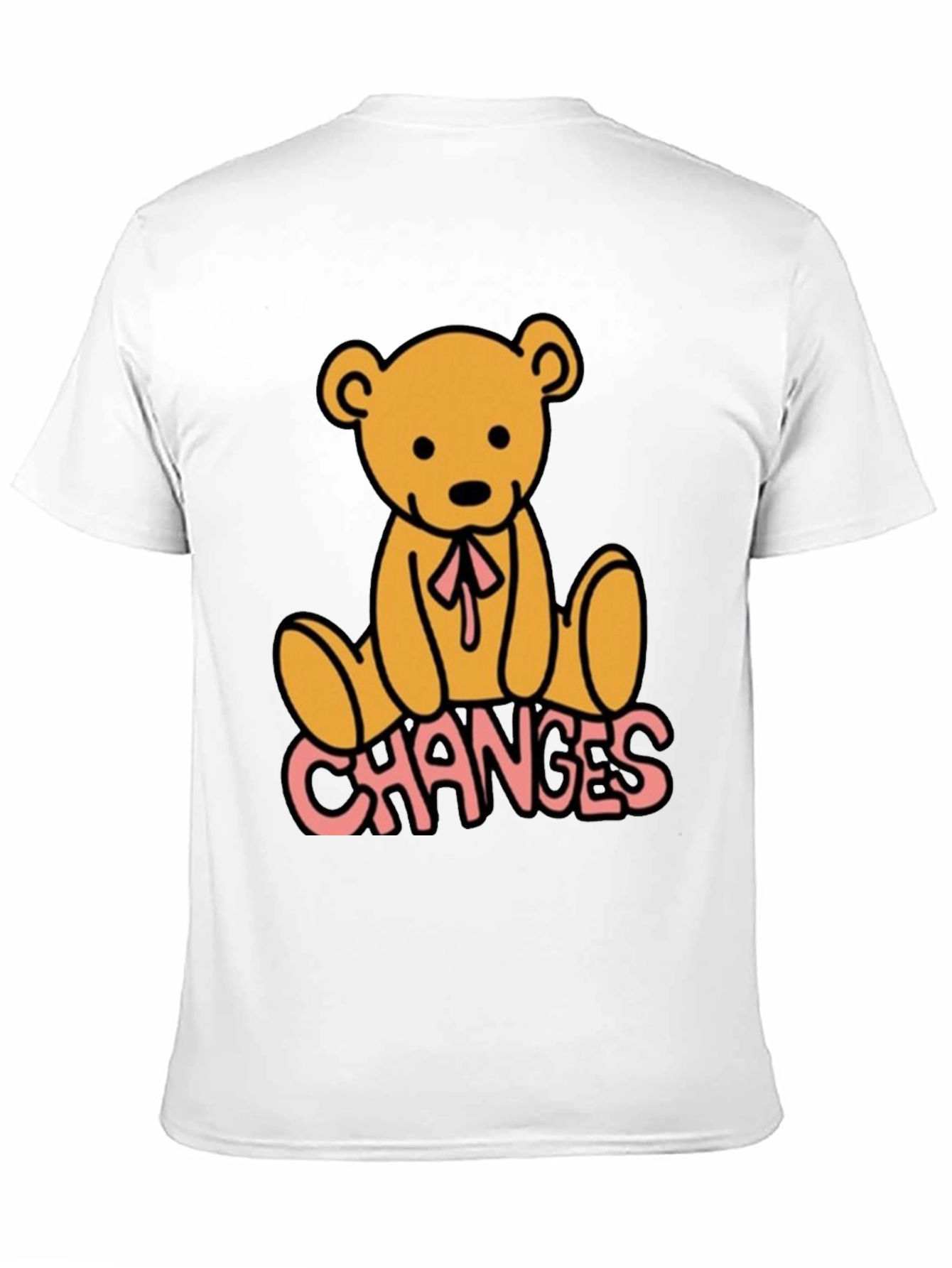 Camiseta Negra con Diseño de Oso y Texto Changes
