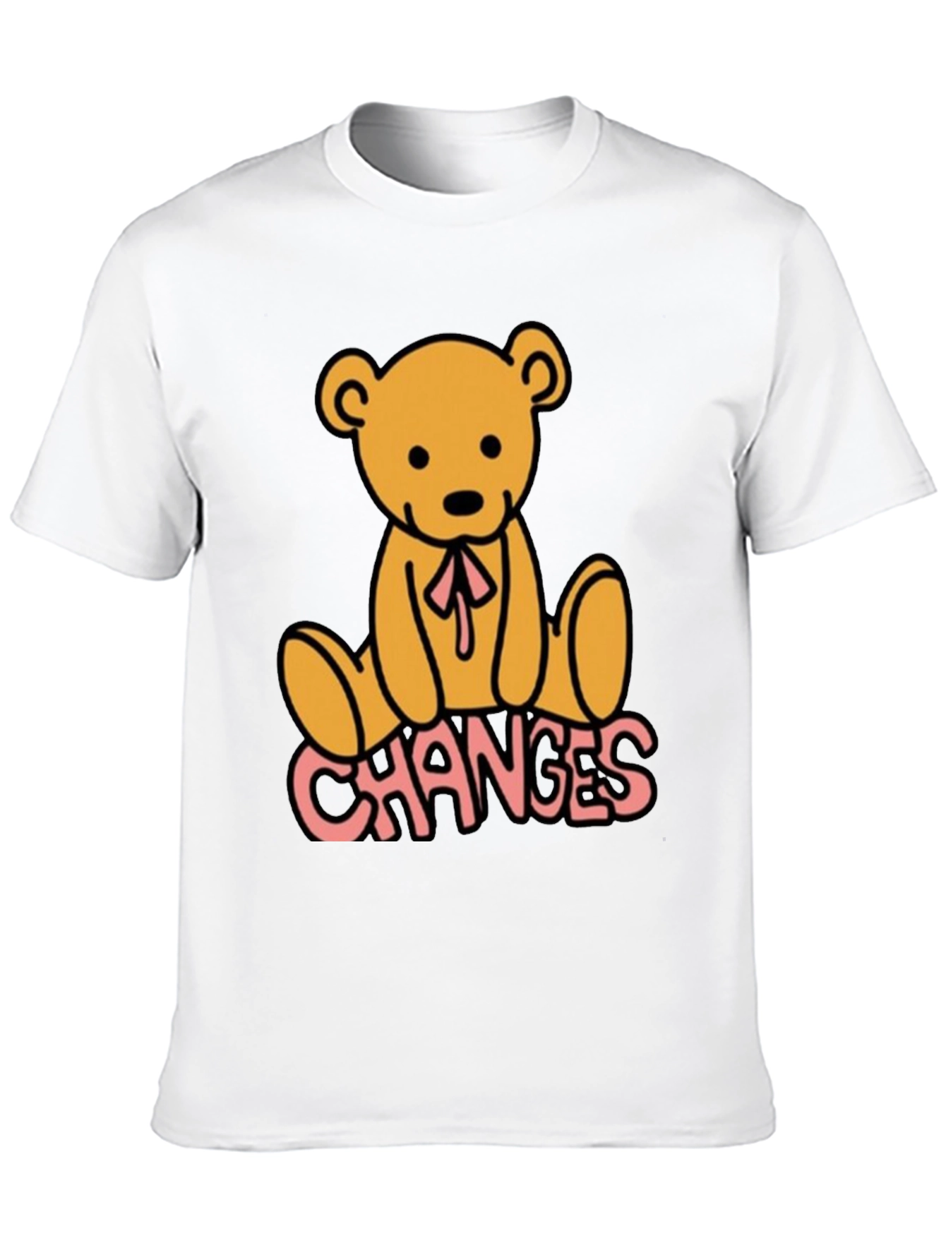 Camiseta Negra con Diseño de Oso y Texto Changes