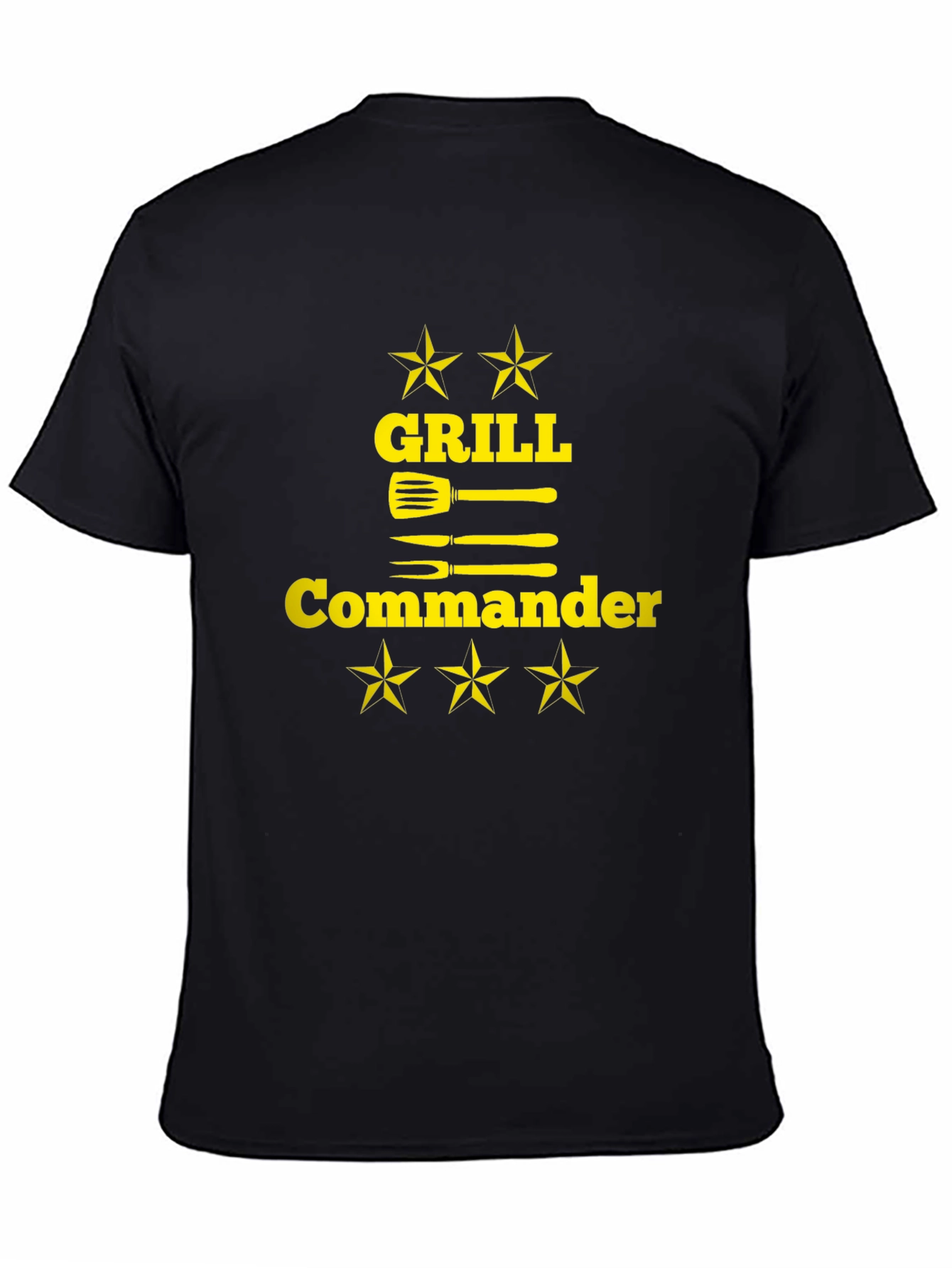 Camiseta Negra Grill Commander para Barbacoa