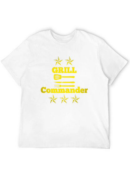 Camiseta Negra Grill Commander para Barbacoa