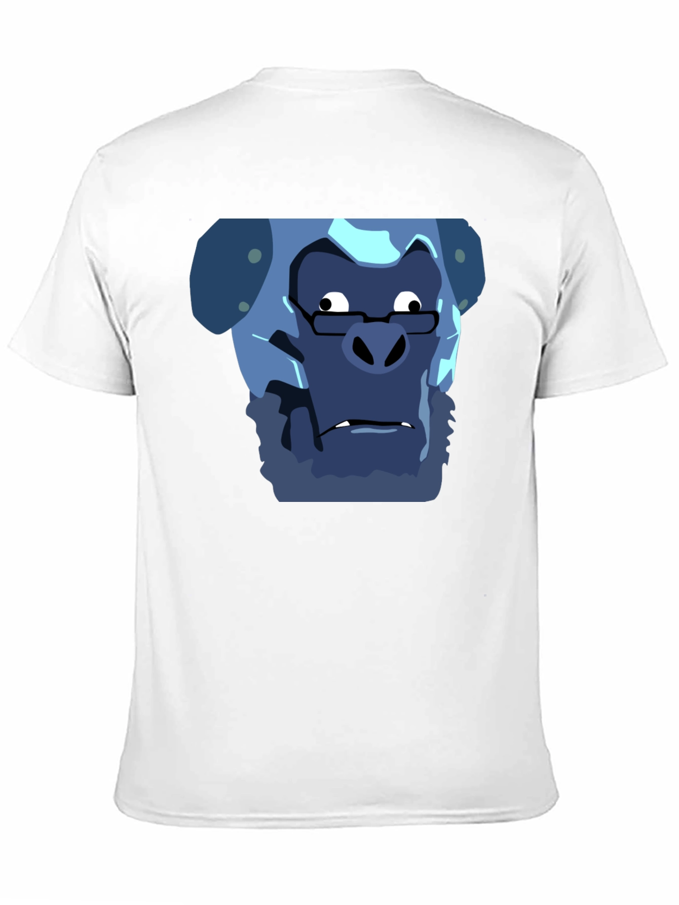 Camiseta Negra con Estampado Gracioso de Gorila Científico