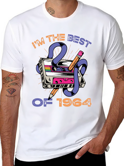 Camiseta retro Nacido en 1964 para hombre