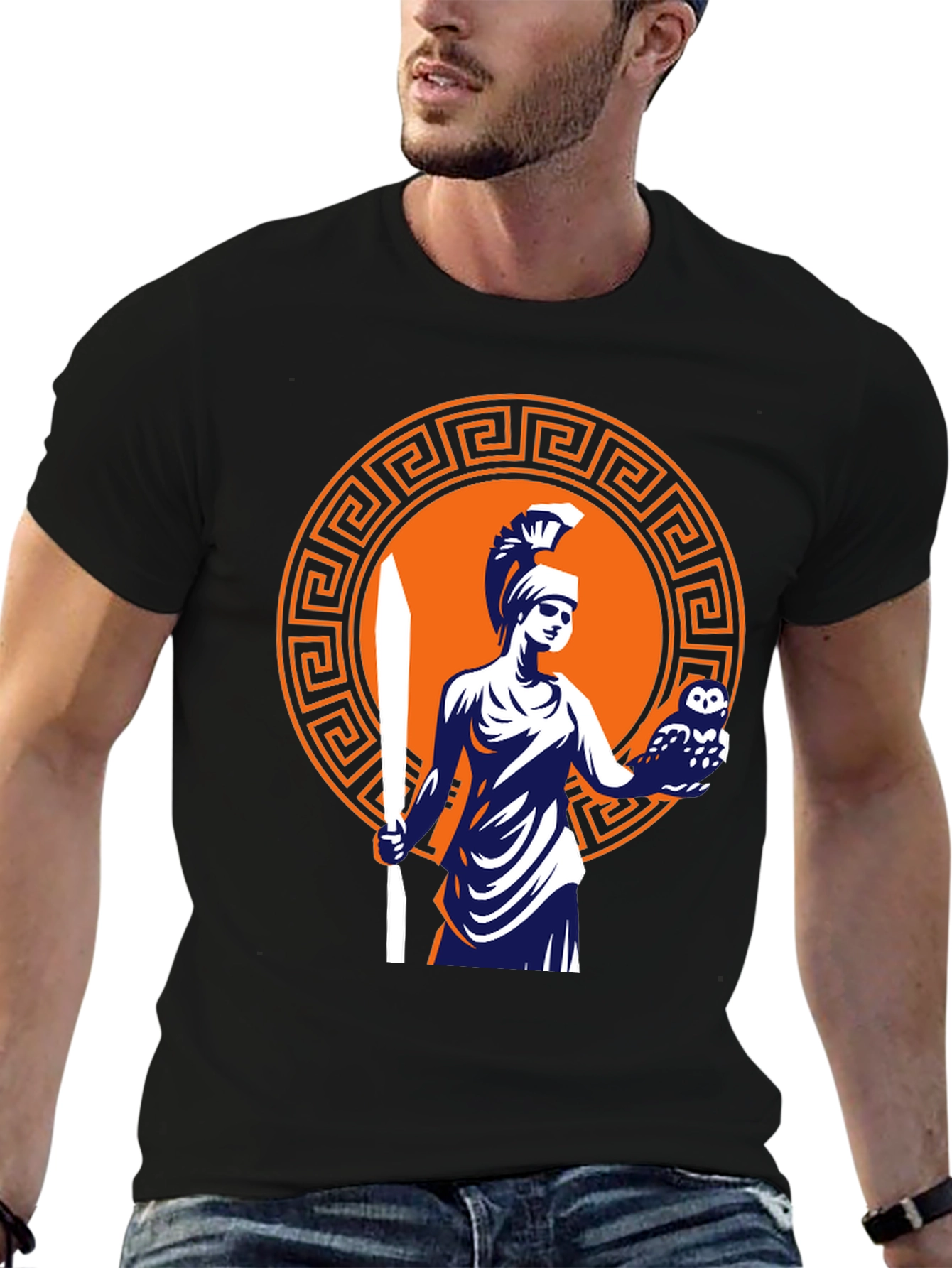 Camiseta Hombre Diseño Atenea Clásica