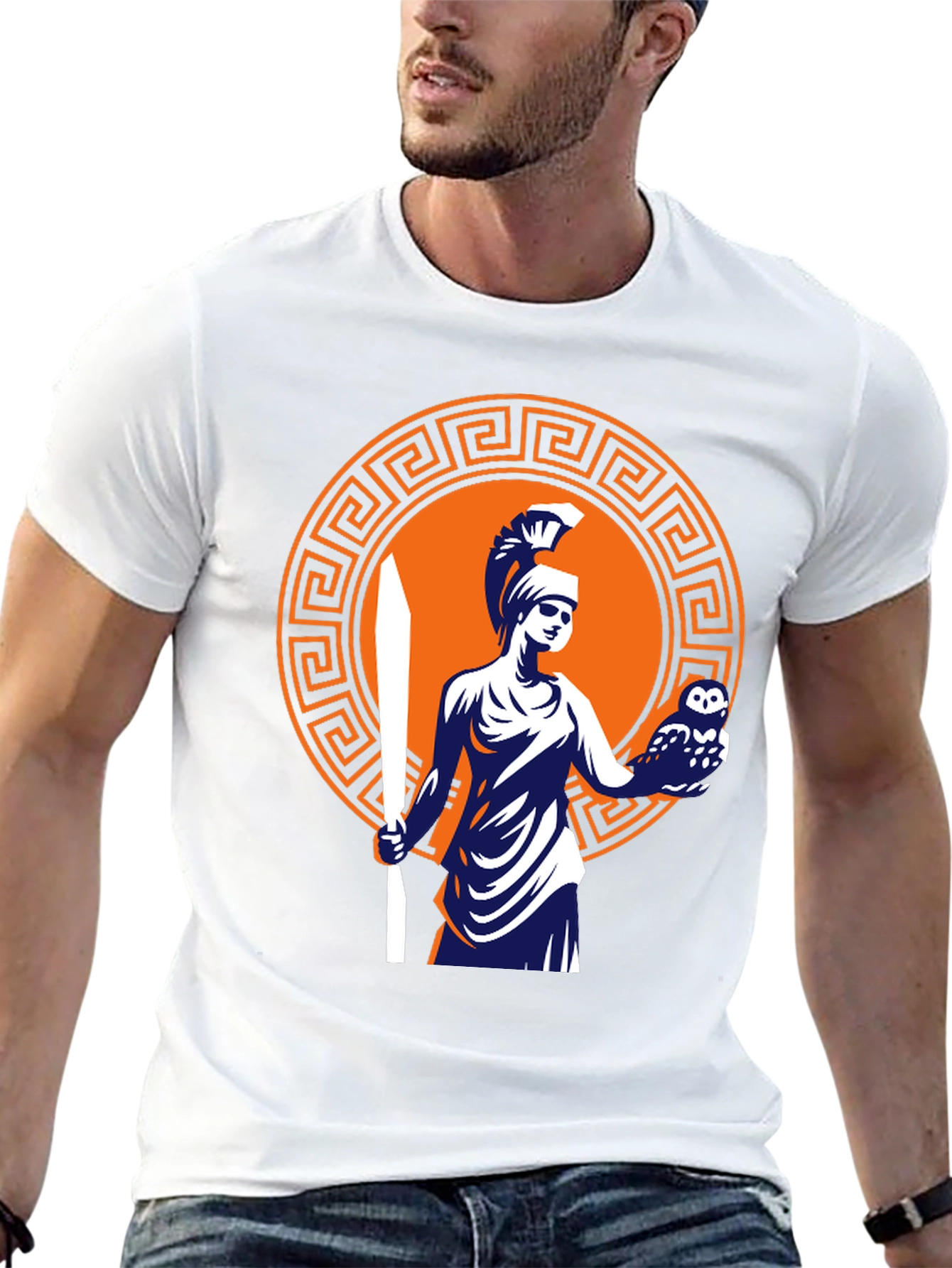 Camiseta Hombre Diseño Atenea Clásica