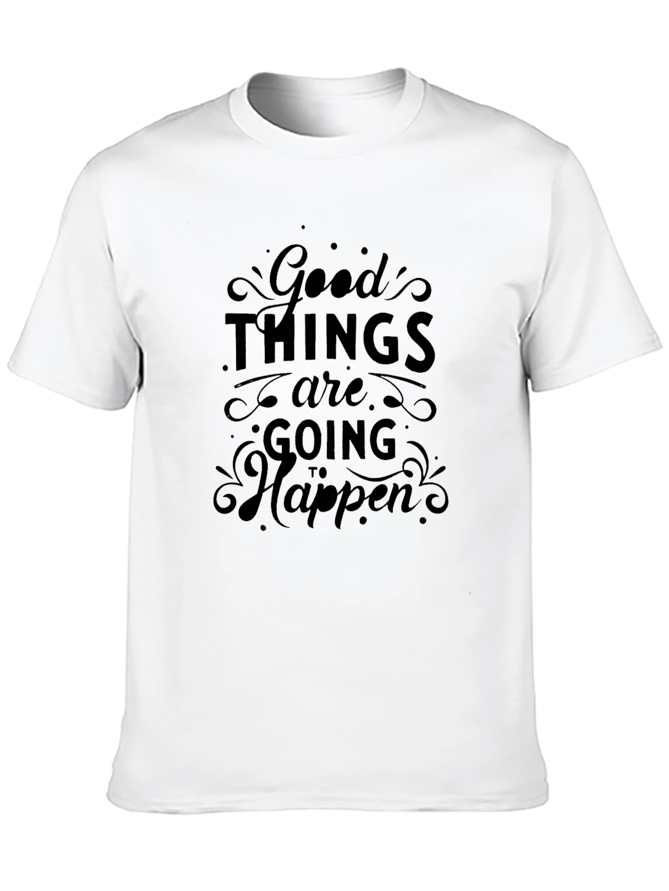 Camiseta Negra con Mensaje Positivo para Hombre