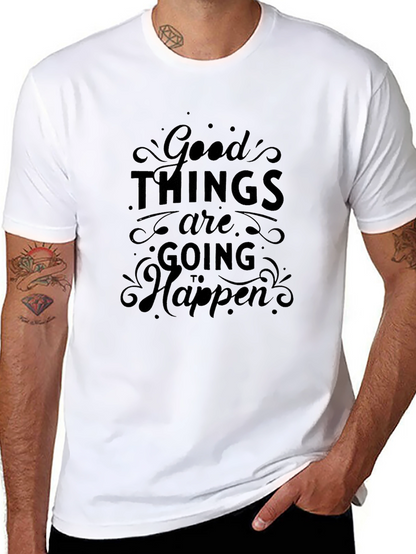 Camiseta Negra con Mensaje Positivo para Hombre