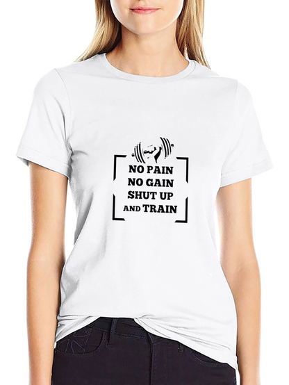 Camiseta Negra Gym: Sin Dolor No Hay Ganancia