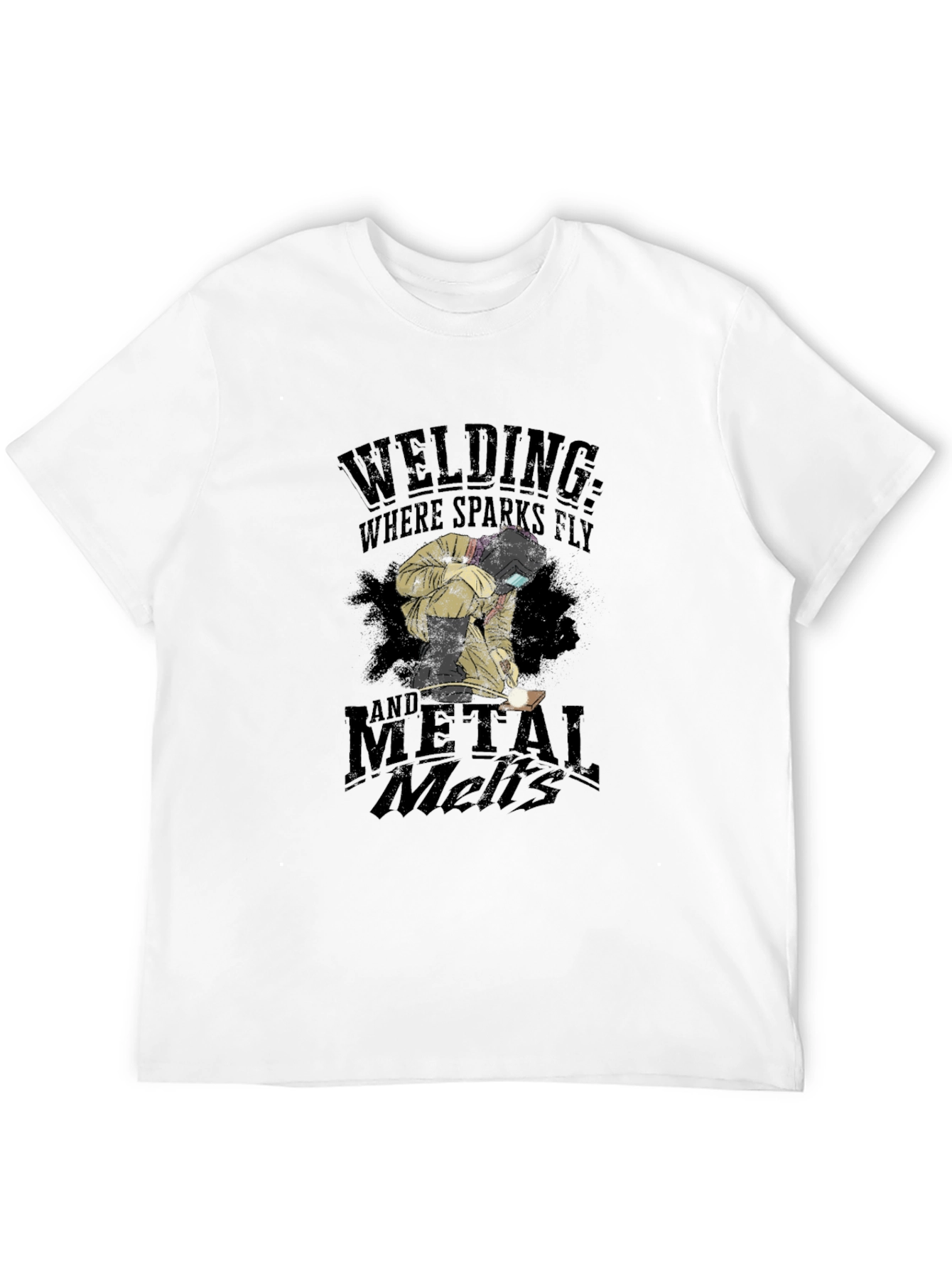 Camiseta Negra Soldador: Donde las Chispas Vuelan