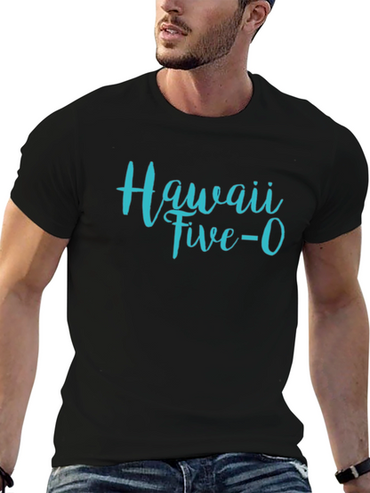 Camiseta Negra Hawaii Five-O Hombre