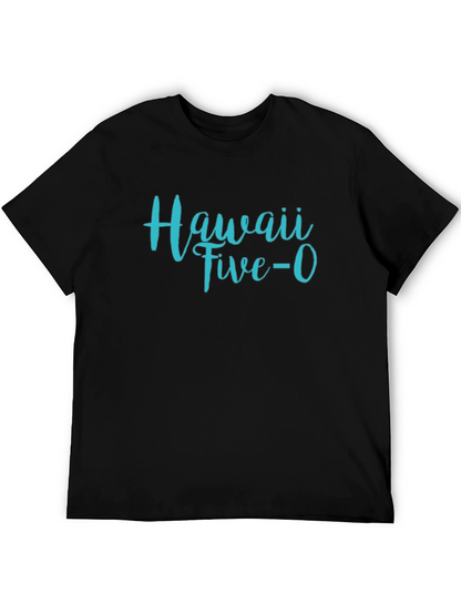 Camiseta Negra Hawaii Five-O Hombre