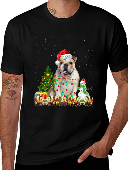 Camiseta Bulldog Navideño Festiva