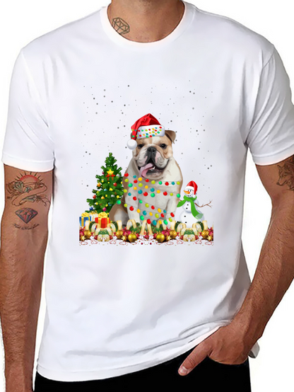 Camiseta Bulldog Navideño Festiva