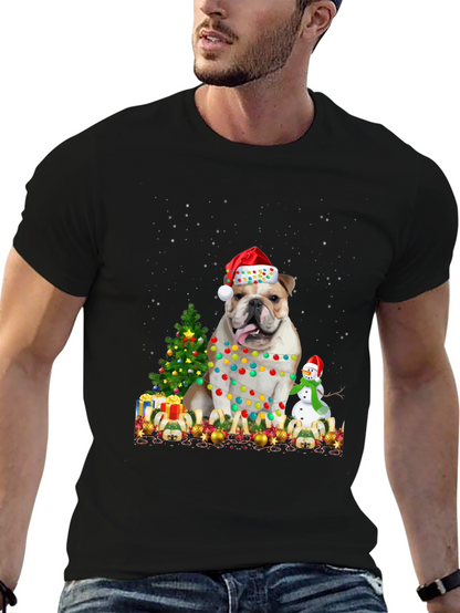 Camiseta Bulldog Navideño Festiva