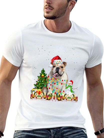 Camiseta Bulldog Navideño Festiva