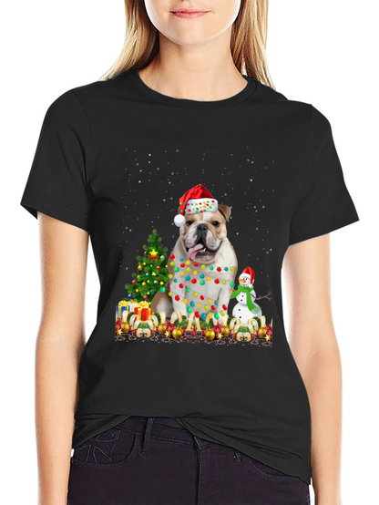 Camiseta Bulldog Navideño Festiva