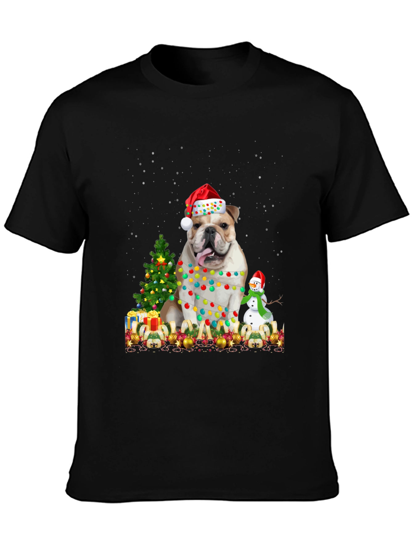 Camiseta Bulldog Navideño Festiva
