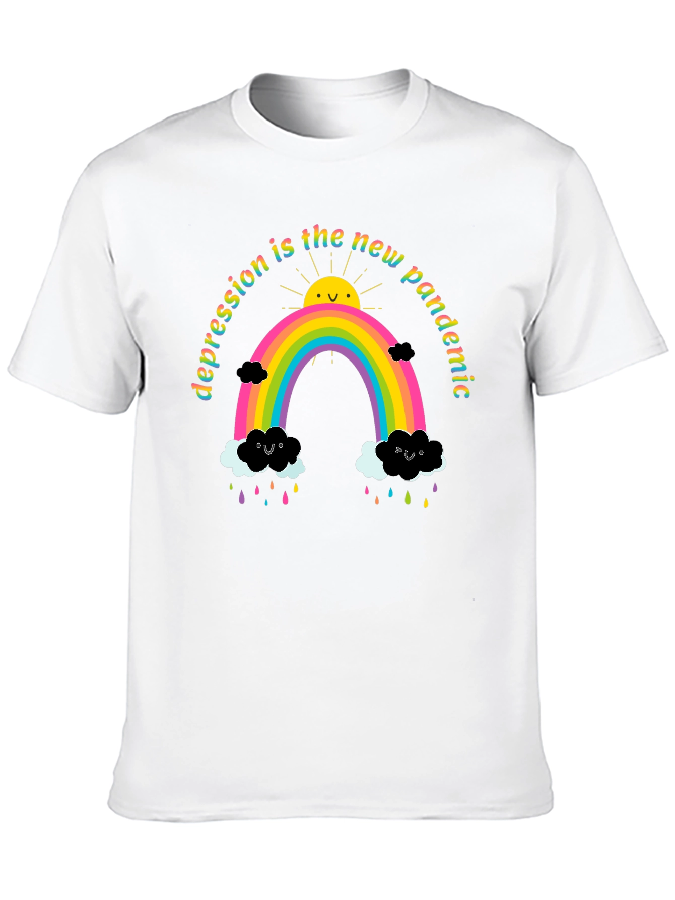 Camiseta Negra Unisex Depresión es la Nueva Pandemia