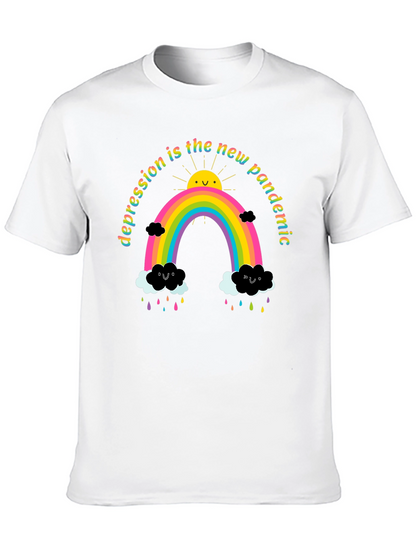 Camiseta Negra Unisex Depresión es la Nueva Pandemia