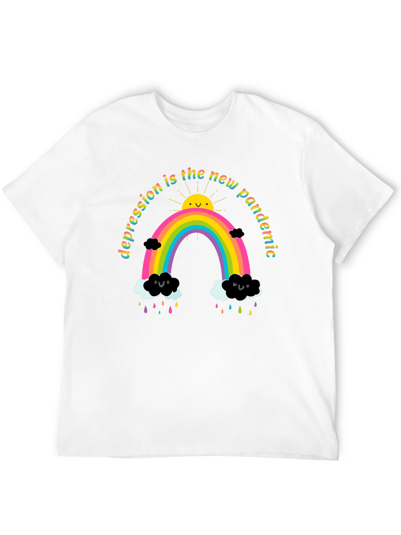 Camiseta Negra Unisex Depresión es la Nueva Pandemia