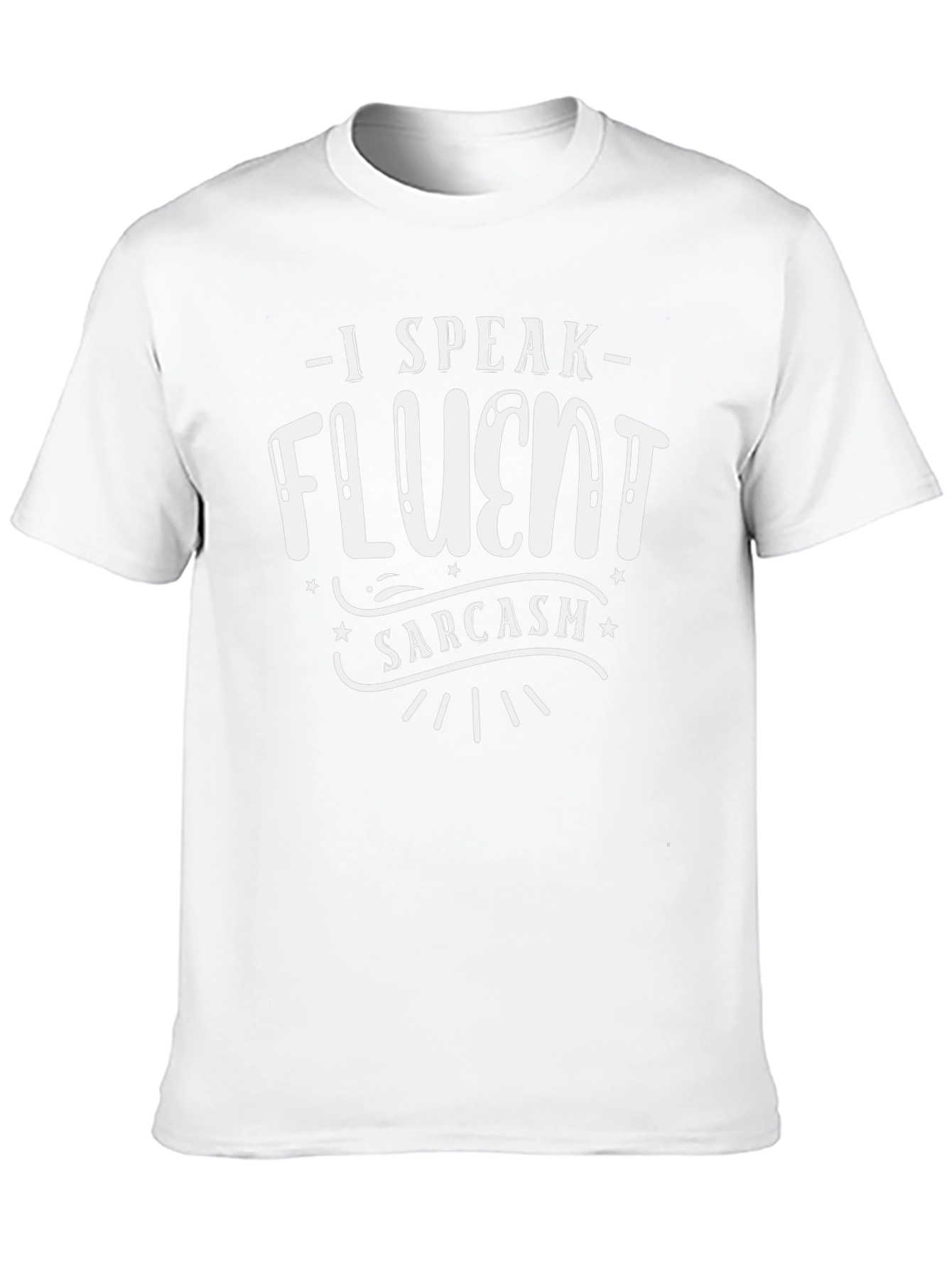 Camiseta Negra con Diseño I Speak Fluent Sarcasm