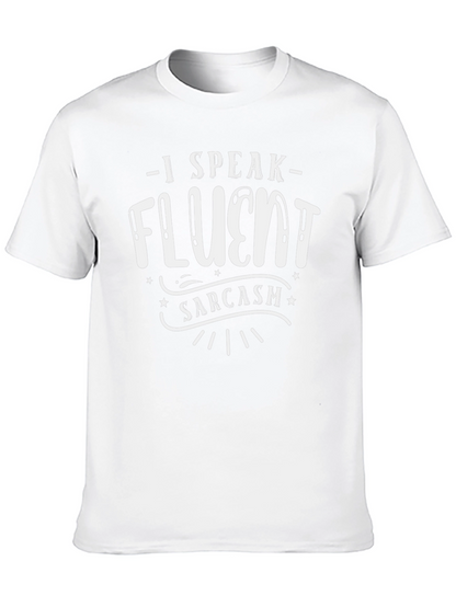 Camiseta Negra con Diseño I Speak Fluent Sarcasm